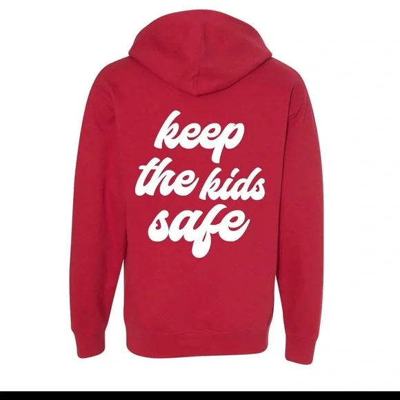 Hoodie sweatshirt Keep the kids safe Black Grand Mingo You are enough Red XL - Picture 13 of 13